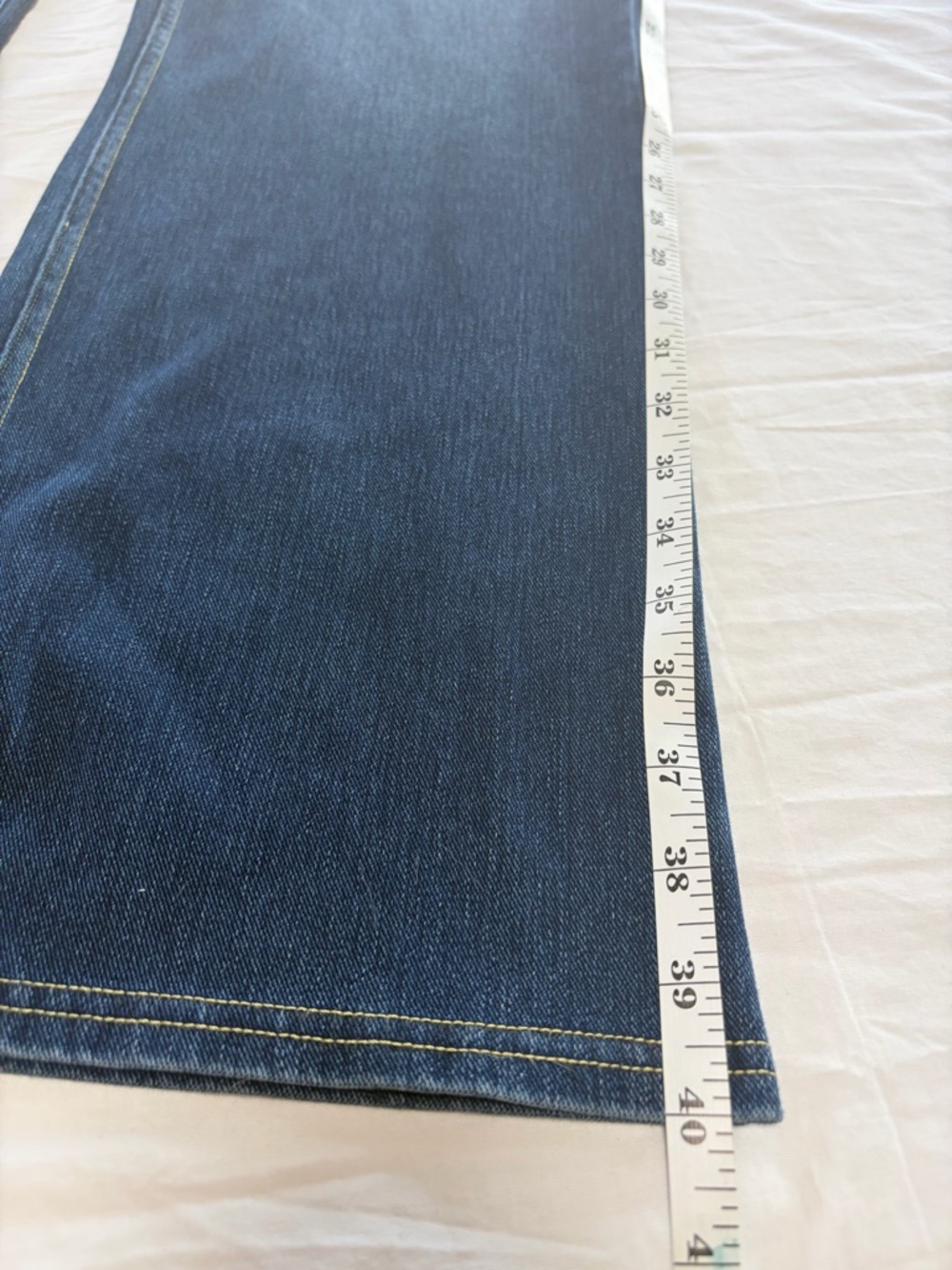 HALARA Dark Blue Wide Leg Flare Jeans - Picture 11 of 13